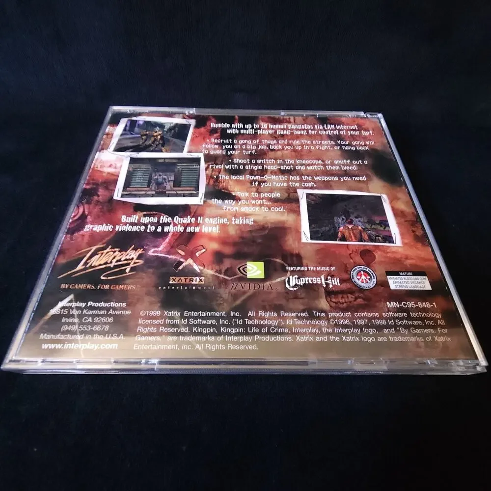 Kingpin Life Of Crime Windows PC Video Game Interplay 1999 Xatrix Entertainment
